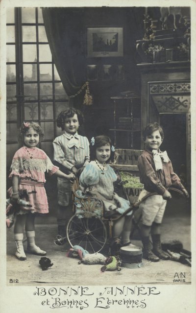 Group of playing children by French Photographer